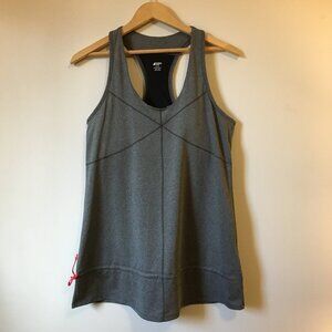 MEC Grey Racer Back Inbuilt Bra Tank Top